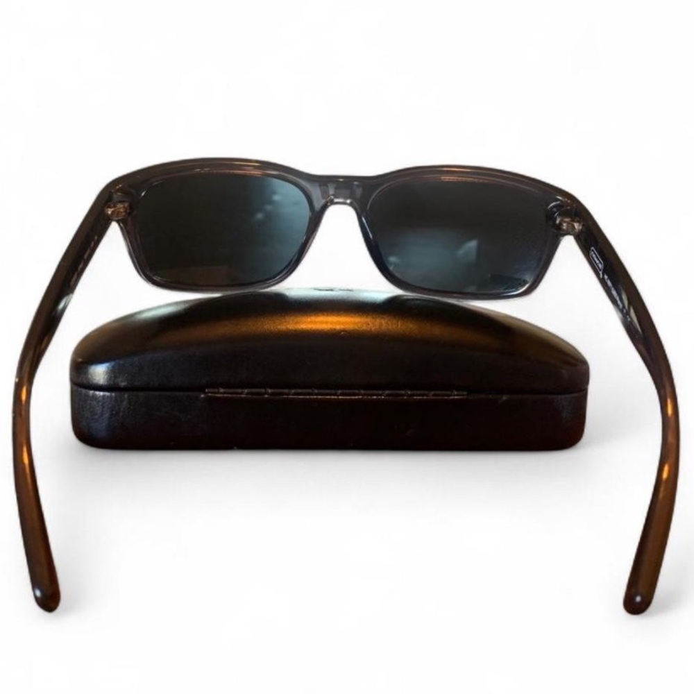 Coach Grey Sunglasses Rectangular Minimalist Clas… - image 4